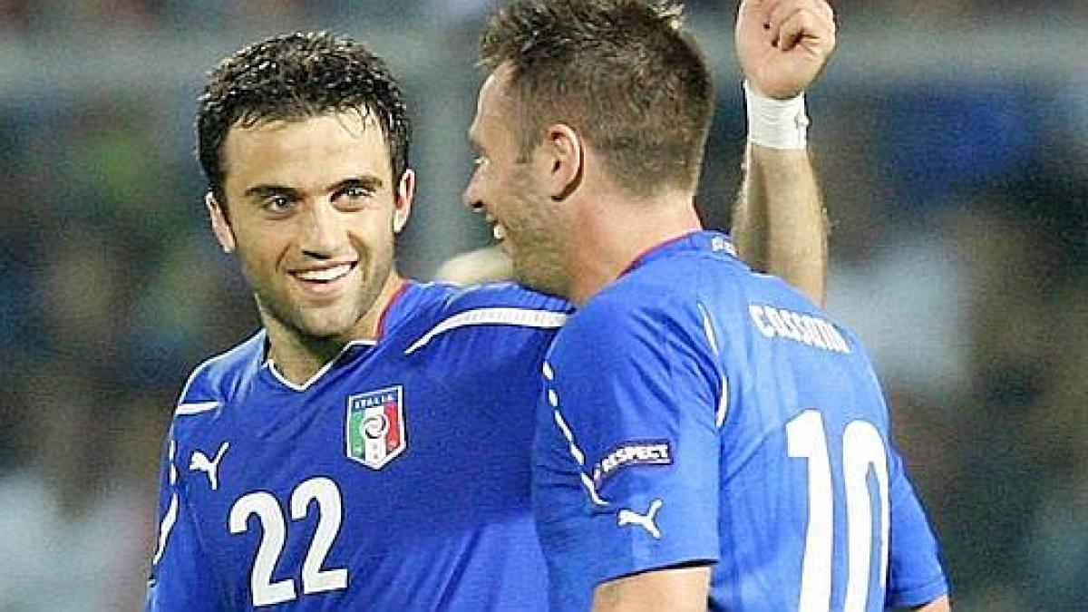 giuseppe rossi si antonio cassano in lotul italiei pentru cupa mondiala