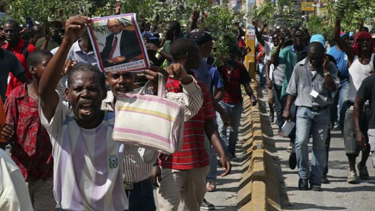 protest antiguvernamental in haiti obama nu ar fi trebuit sa sprijine acest guvern