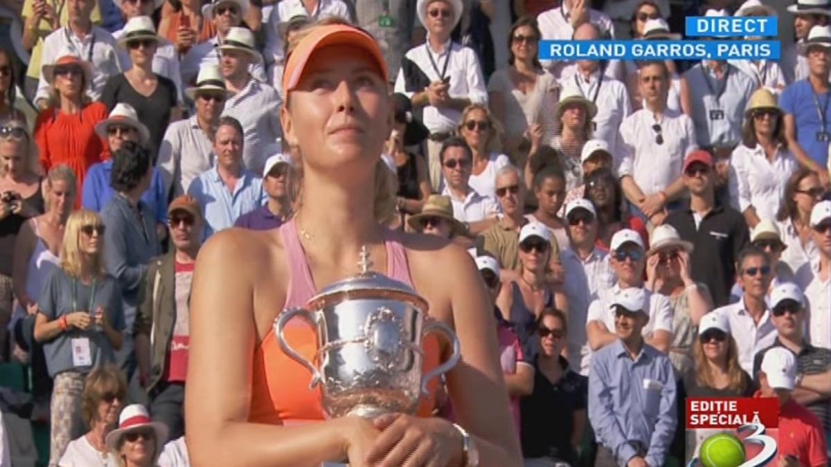 simona halep invinsa cu greu in finala roland garros maria sharapova a castigat titlul in trei