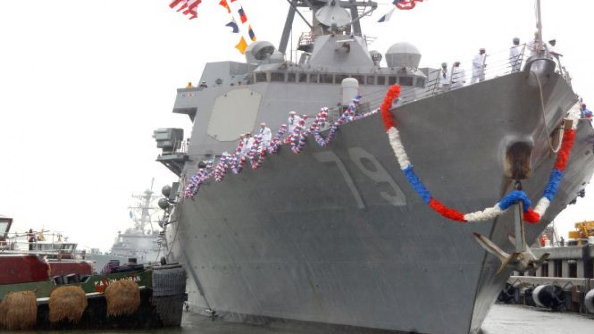 o nava americana de razboi a ancorat in portul klaipeda din lituania