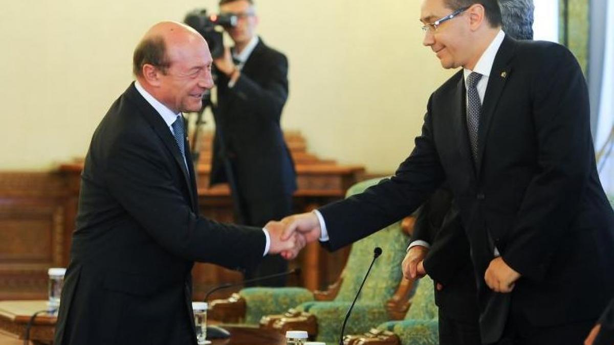 premierul victor ponta merge luni la consultari cu presedintele traian basescu