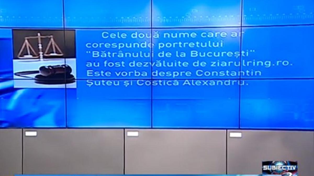 constantin suteu si costica alexandru cele doua personaje care corespund portretului batranului de