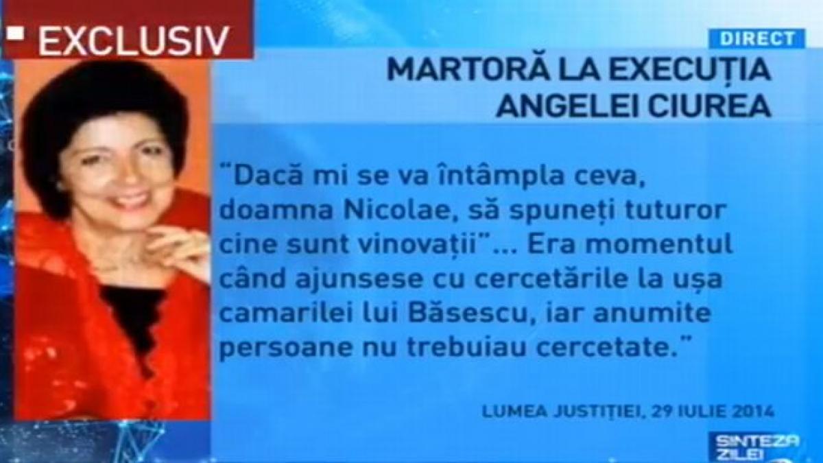 sinteza zilei martorul executiei magistratului incomod