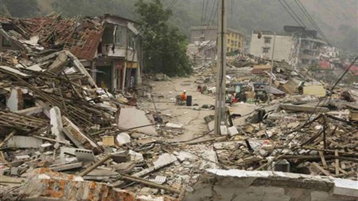ca dupa bombardament asa arata orasul cel mai apropiat de epicentrul seismului china lovita in plin