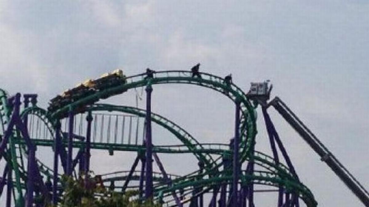 24 de persoane au ramas blocate mai multe ore intr un montagne russe din maryland