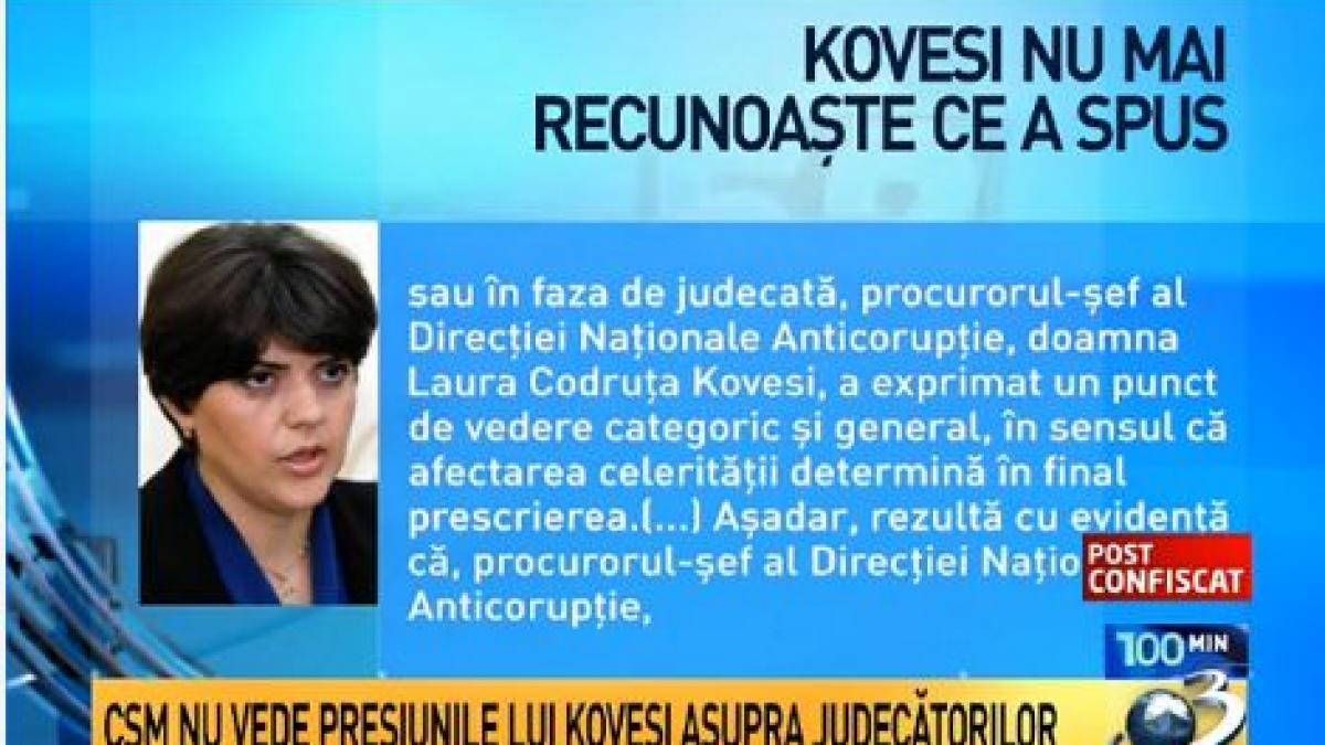 kovesi nu mai recunoaste ce a spus legat de dosarul telepatia