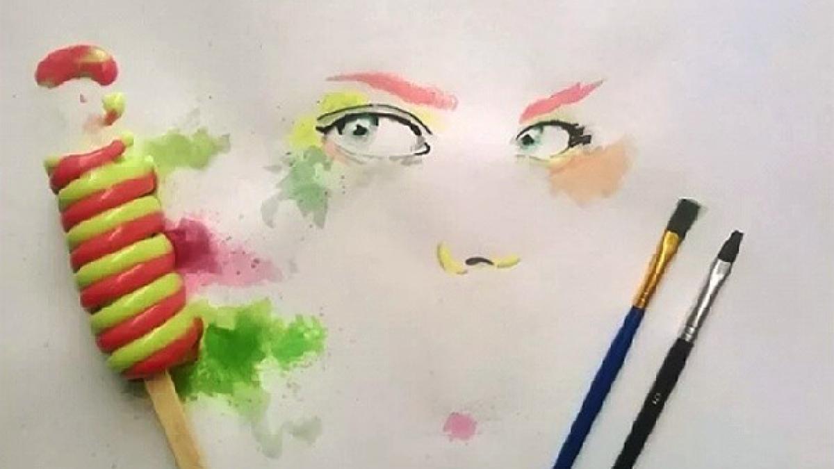 cele mai dulci picturi un artist din bagdad vopseste cu inghetata