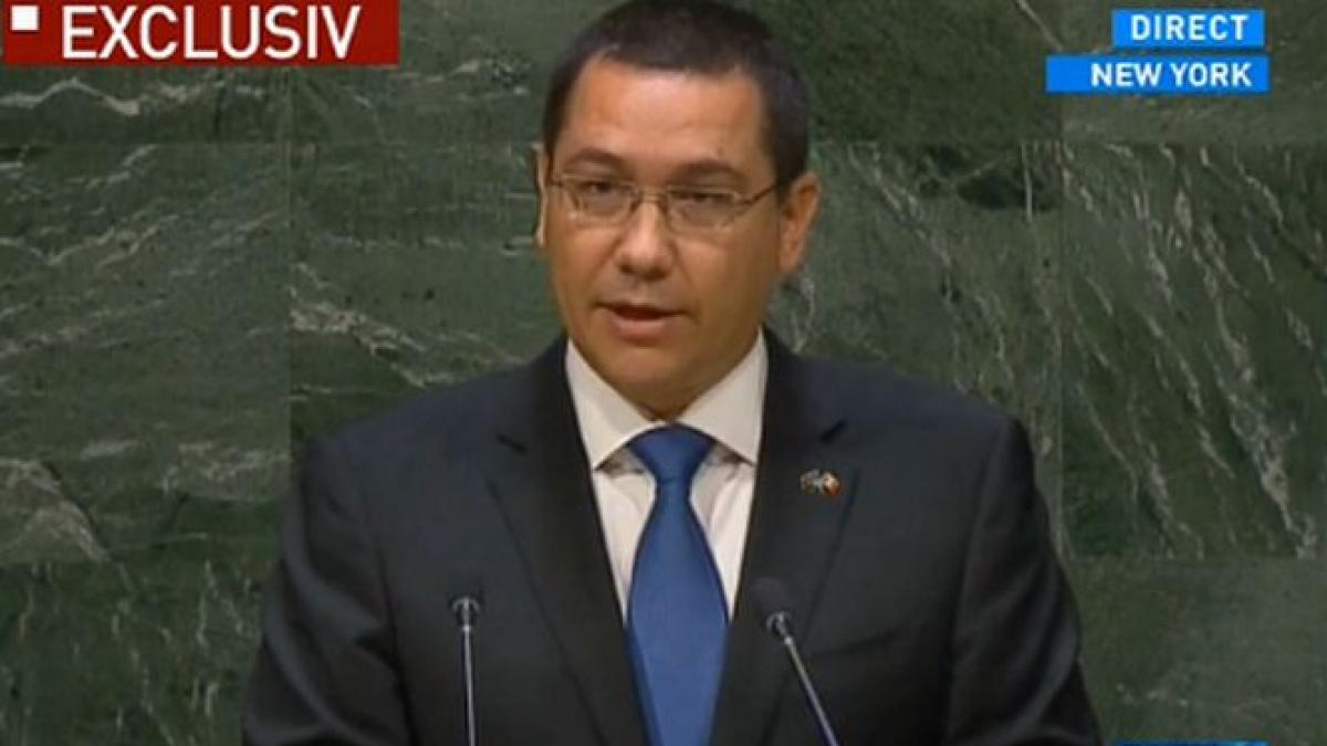 victor ponta discurs in plenul adunarii generale onu respingem orice forma de presiune asupra