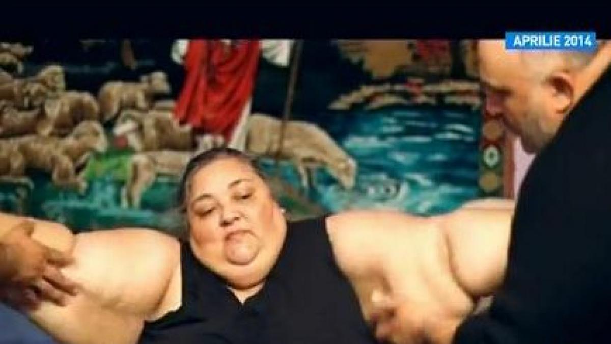 cea mai grasa femeie din romania a fost inmormantata cu macaraua