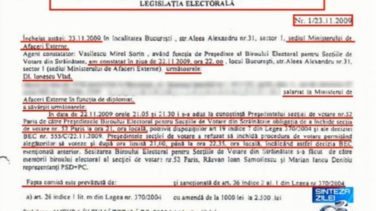 sinteza zilei dovada fraudarii alegerilor din 2009