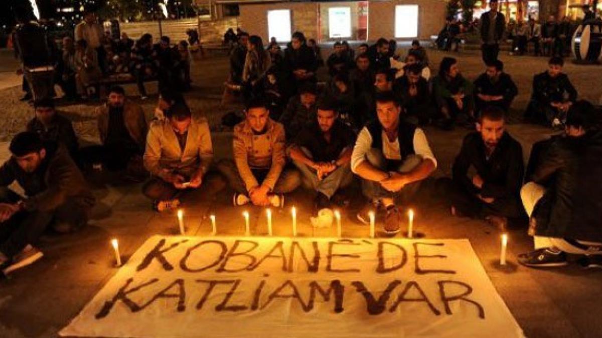 manifestatii in turcia si in europa in semn de solidaritate cu orasul sirian kobane