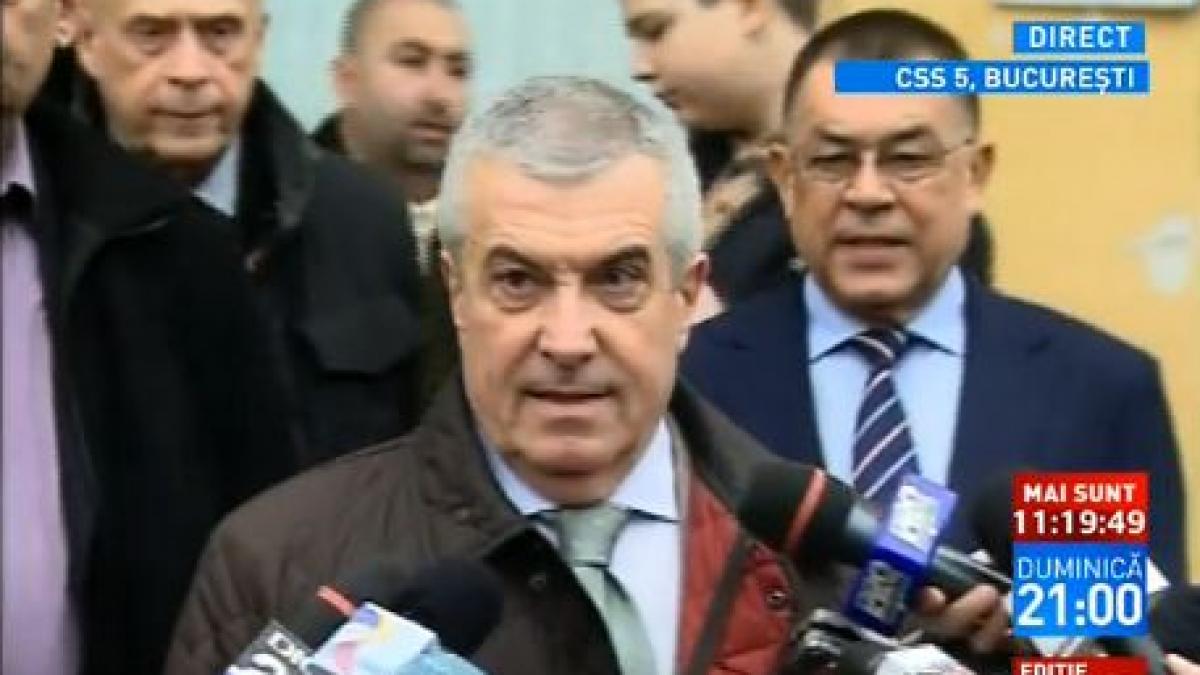 calin popescu tariceanu la iesirea din sectia de votare astazi se incheie un capitol nefast al
