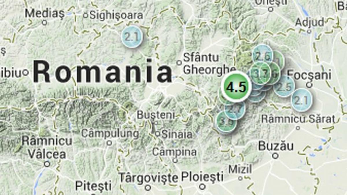 un cutremur cu magnitudinea 4 5 a avut loc in vrancea