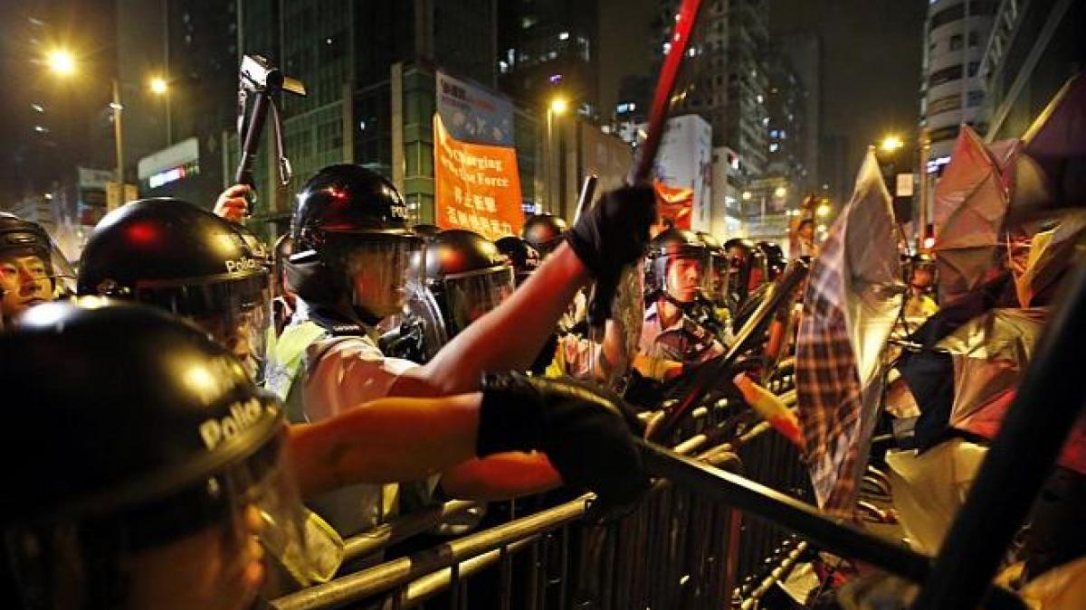protestele au reizbucnit in hong kong dupa doua saptamani de calm