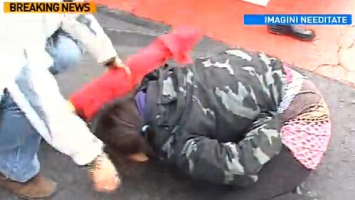 proteste violente la brasov o femeie a fost ranita