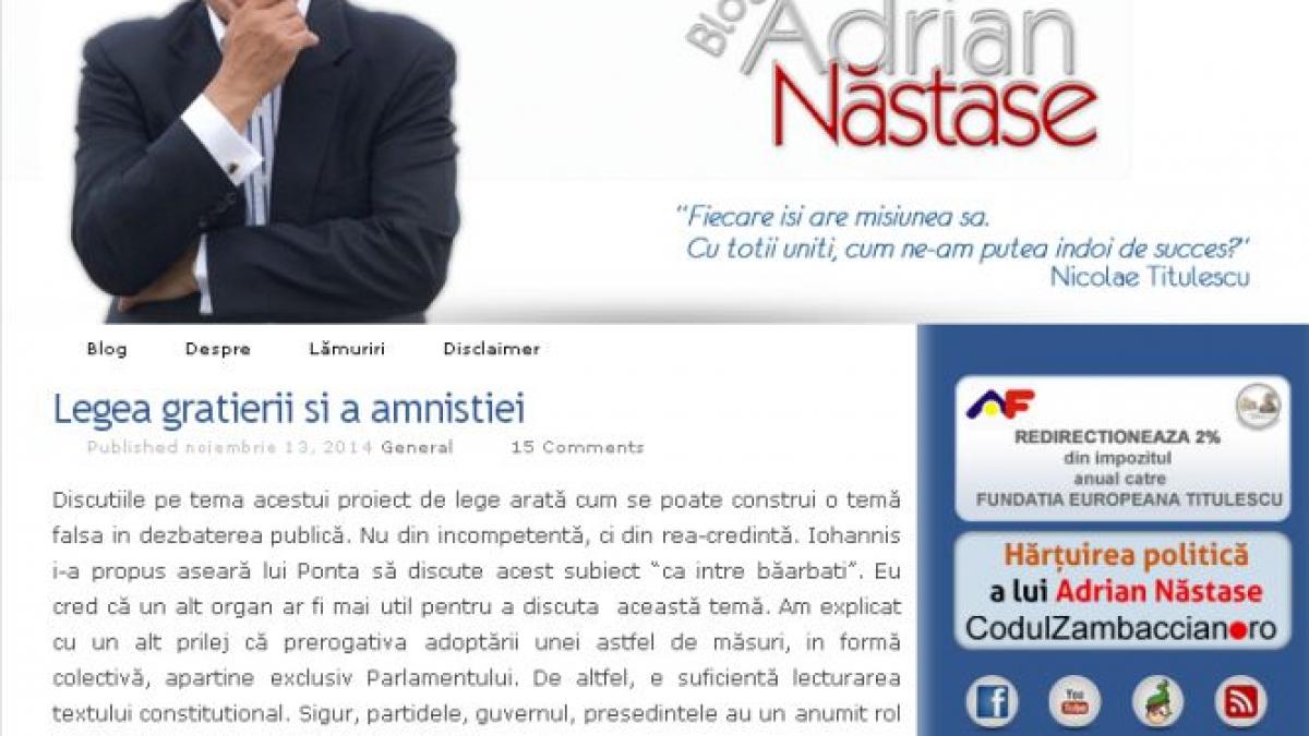 ce spune adrian nastase despre legea amnistiei propunerea lui iohannis a fost facuta probabil in