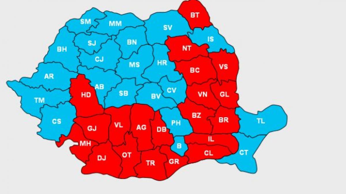 cum s a impartit harta dupa turul ii al prezidentialelor