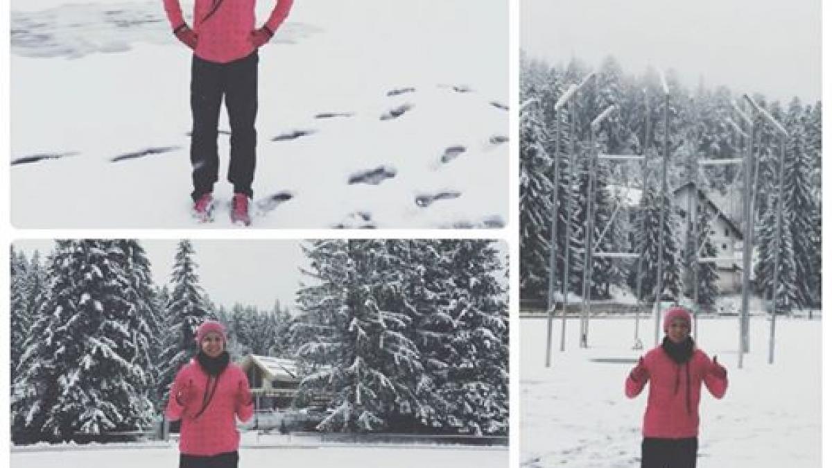 simona halep antrenament pe zapada sa te trezesti si sa fie iarna e ca n povesti