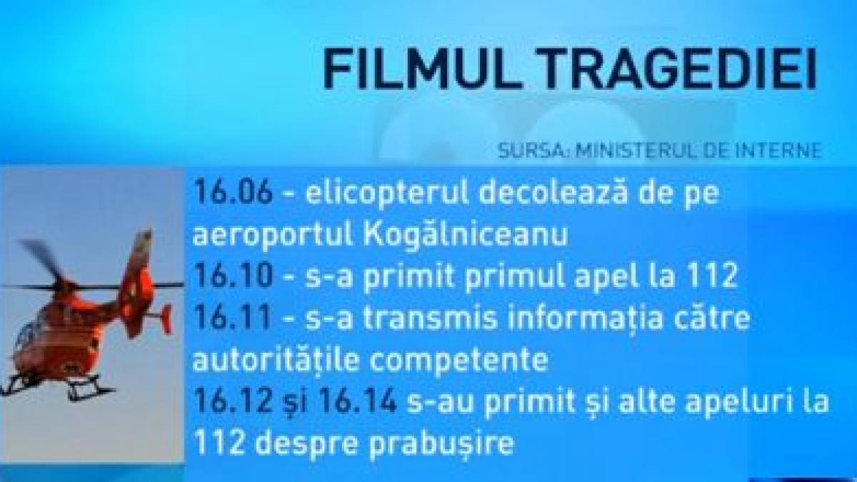 mai a prezentat filmul de dupa prabusirea elicopterului durata interventiei aproape 20 de ore