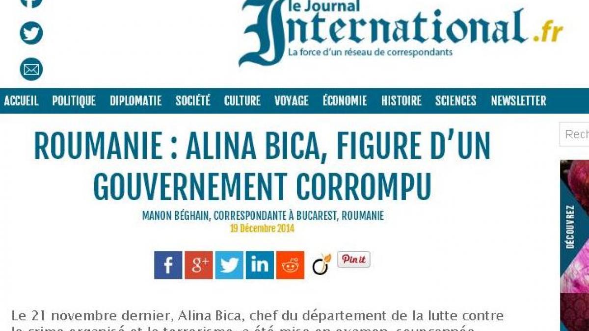 presa internationala alina bica simbolul coruptiei