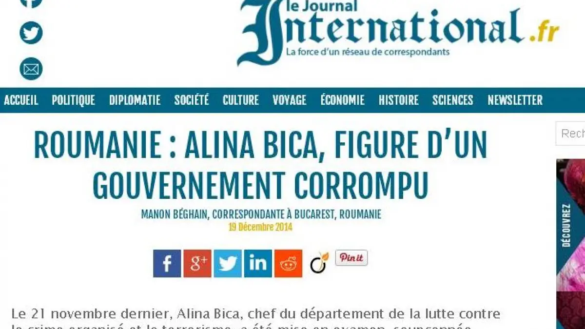 presa internationala alina bica simbolul coruptiei