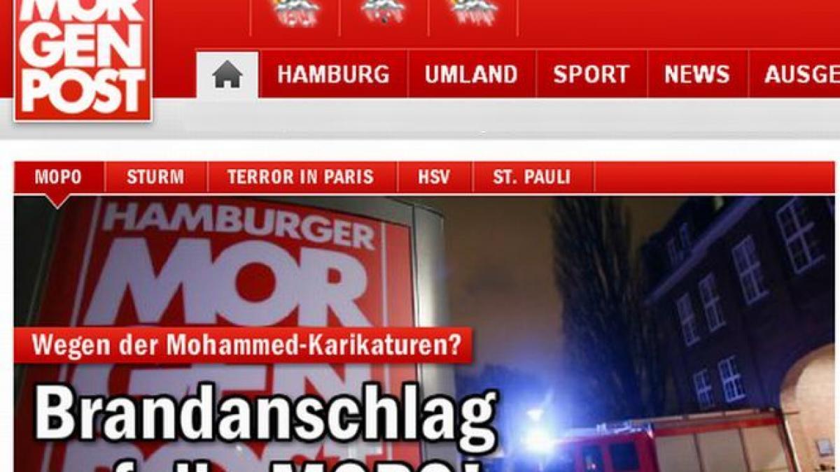atac cu dispozitiv incendiar la sediul unui ziar german care a publicat o caricatura cu profetul