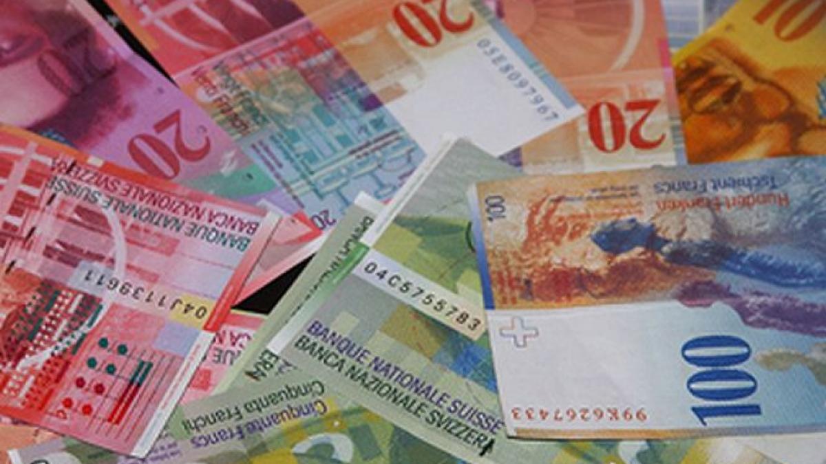 dupa ce a inregistrat trei recorduri succesive cursul francului elvetian a scazut