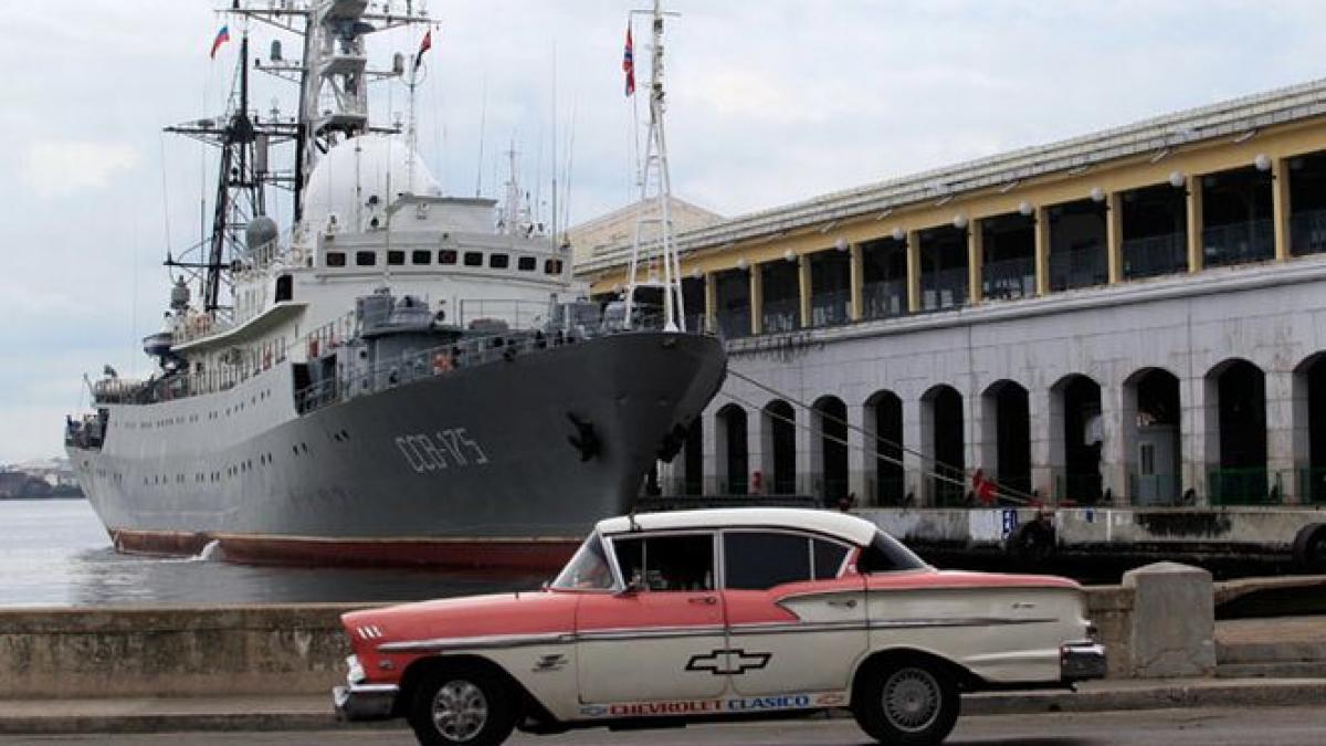 o nava de spionaj ruseasca a ancorat la havana inainte de vizita istorica a unei delegatii americane