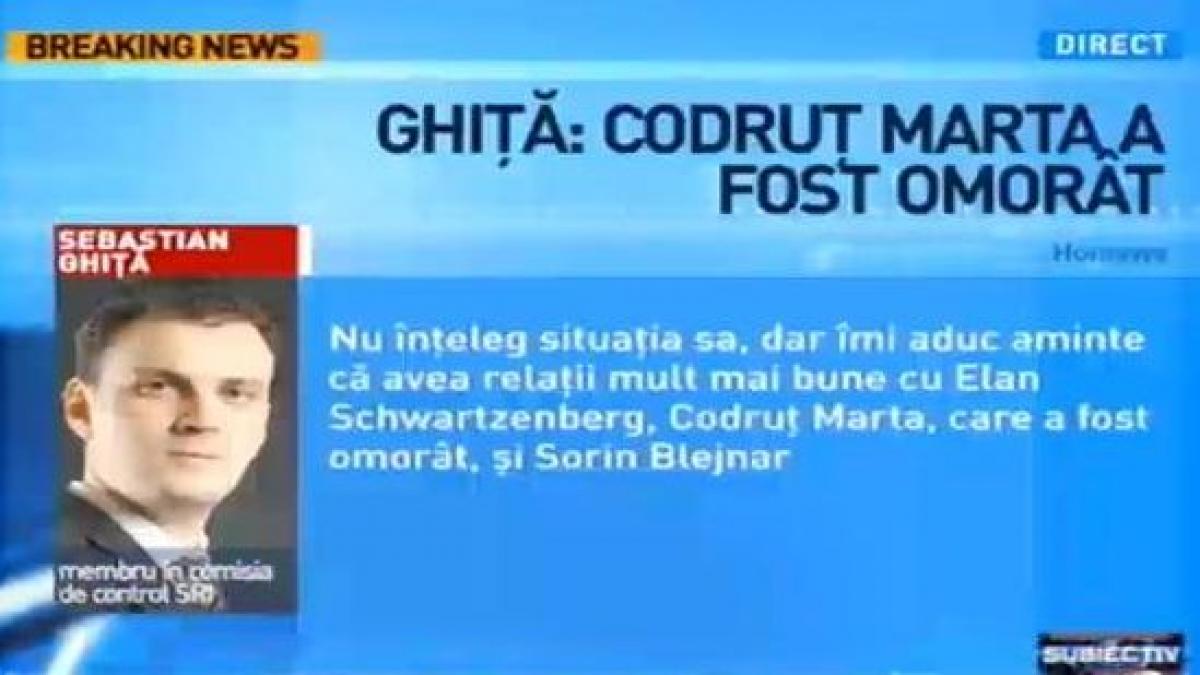 ghita eu stiam ca doamna udrea are relatii mai bune cu elan schwartzenberg codrut marta care a fost