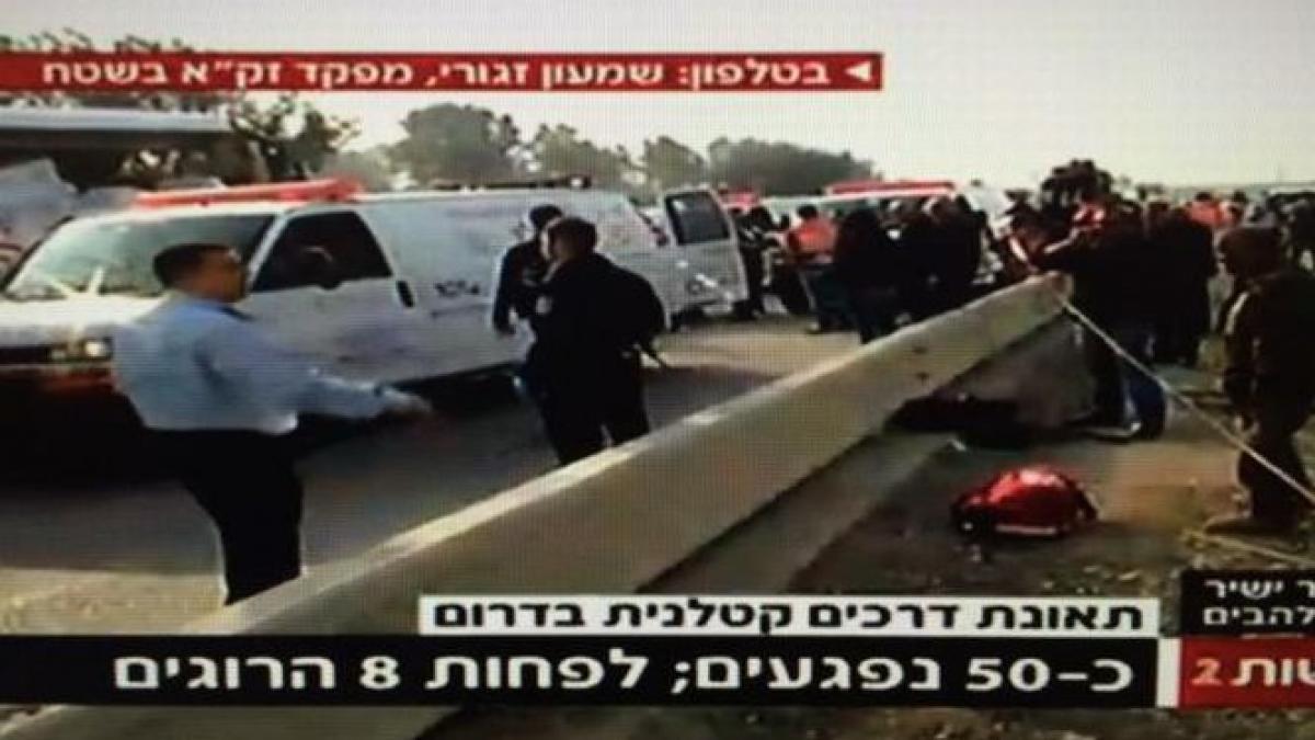 accident rutier grav in israel cel putin 10 persoane au murit si alte 50 sunt ranite