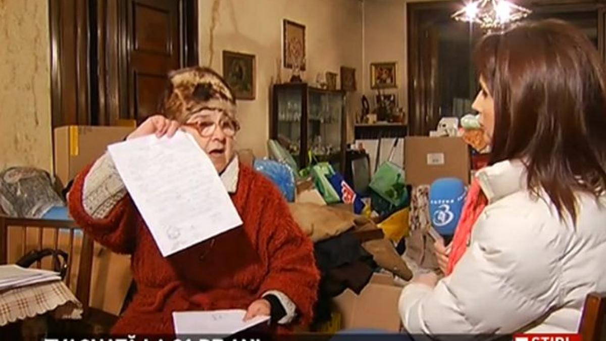 o batrana din bucuresti a ajuns sa fie scoasa in strada la 81 de ani