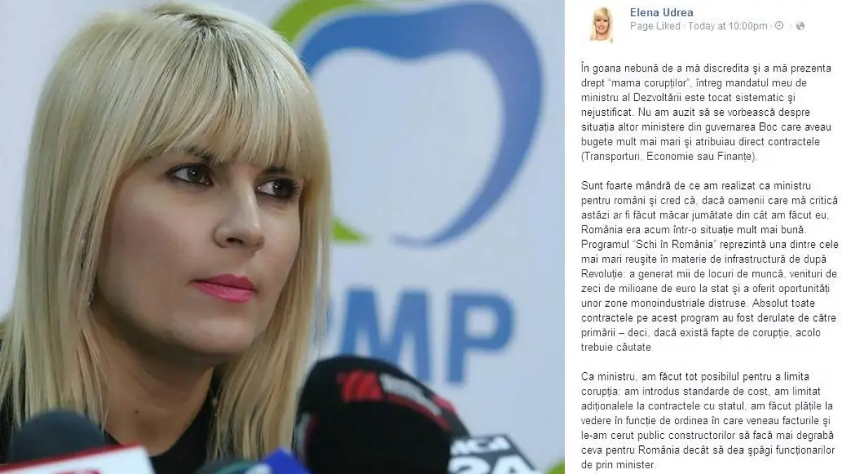 elena udrea urmareste antena 3 din inchisoare si raspunde pe facebook