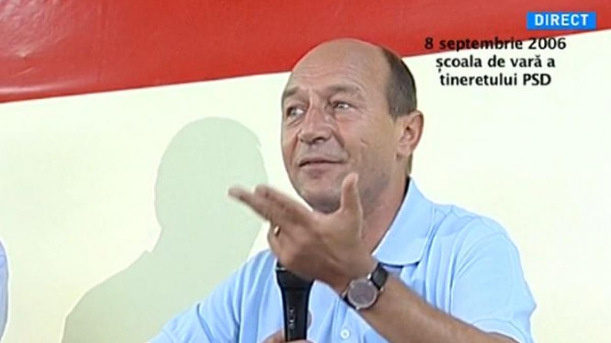 basescu despre cariera politica nu pune mana pe bani