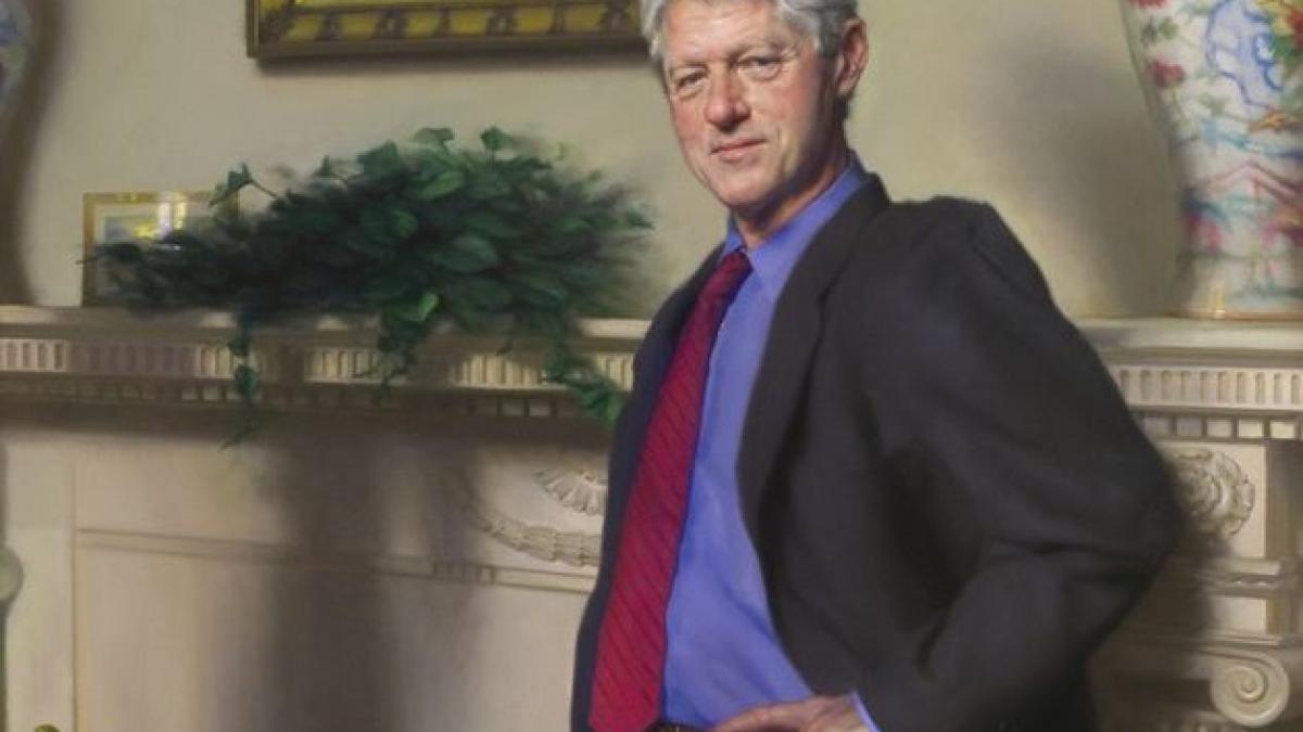 ce mesaj ascuns contine tabloul lui bill clinton expus in muzeul smithsonian din washington se