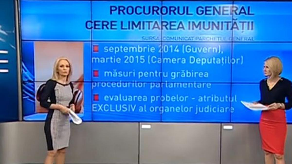 procurorul general cere limitarea imunitatii alesilor cata imunitate au parlamentarii romani