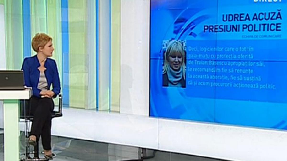 la ordinea zilei din celula ei udrea il apara pe basescu si acuza procurorii fractura de logica a