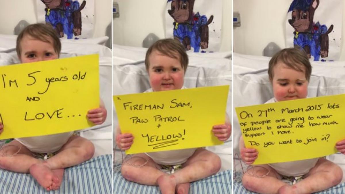 milioane de oameni sunt alaturi de el copilul care nu poate iesit afara din casa pentru ca risca sa