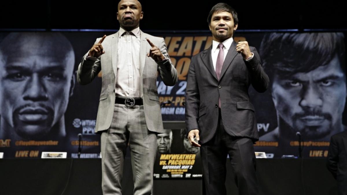 muhammad ali il sustine pe manny pacquiao in lupta cu floyd mayweather