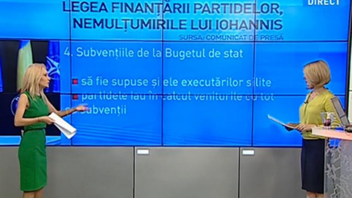 100 de minute iohannis intoarce la parlament legea finantarii partidelor