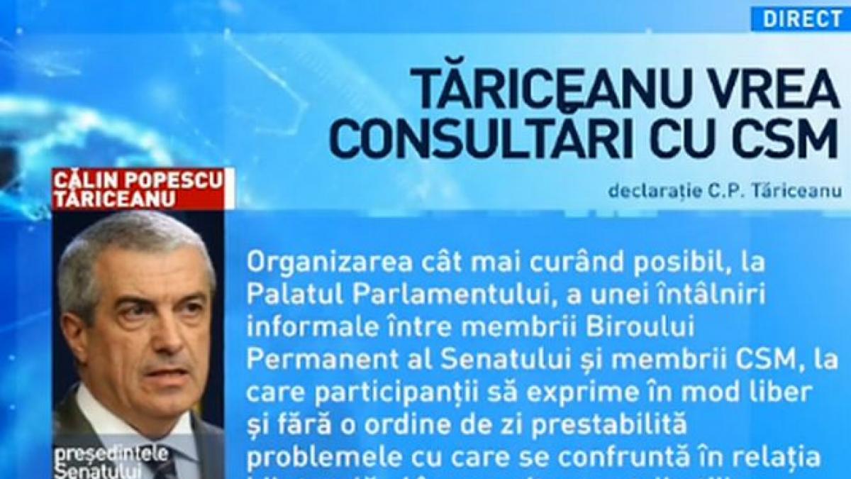 calin popescu tariceanu cere consultari in cazul votului pentru dan sova