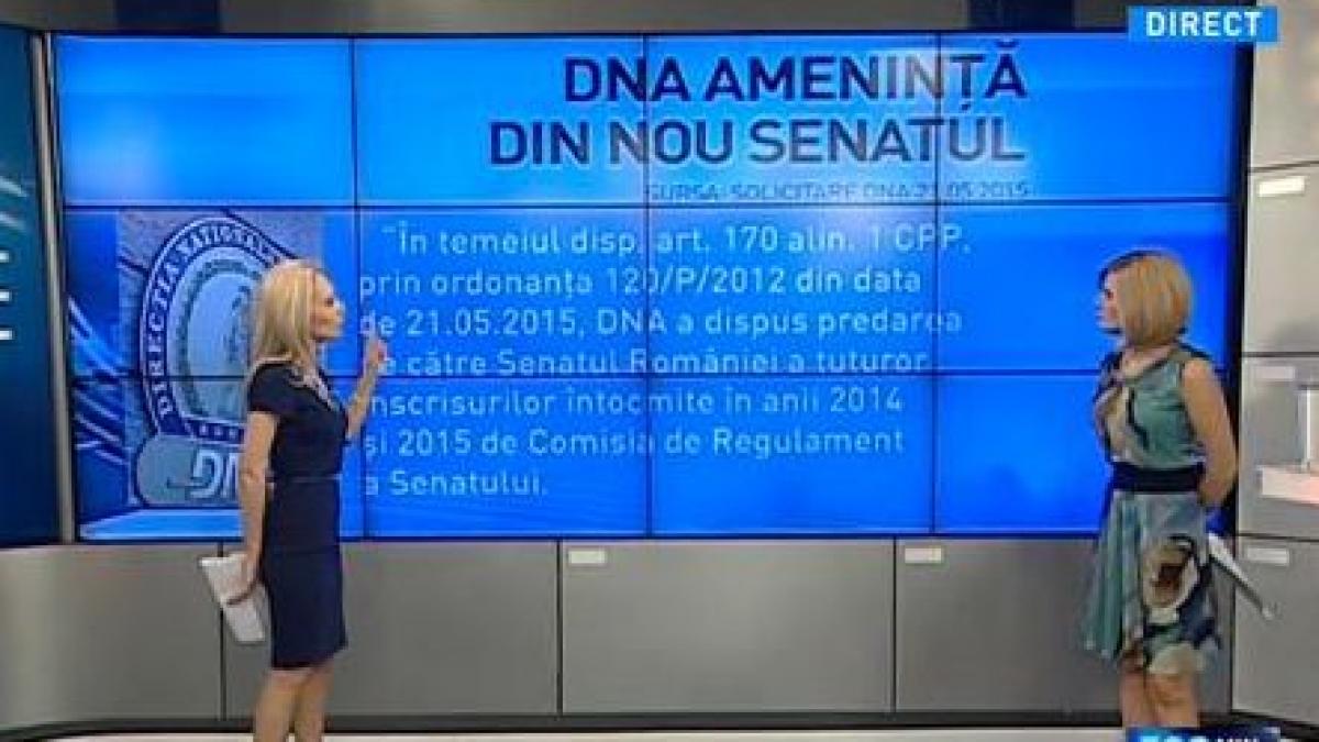 100 de minute dna someaza senatul daca nu se predau actele se obstructioneaza justitia