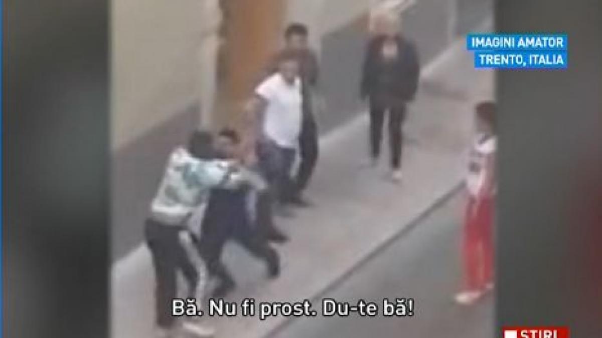 bataie intre romani pe strazile orasului italian trento