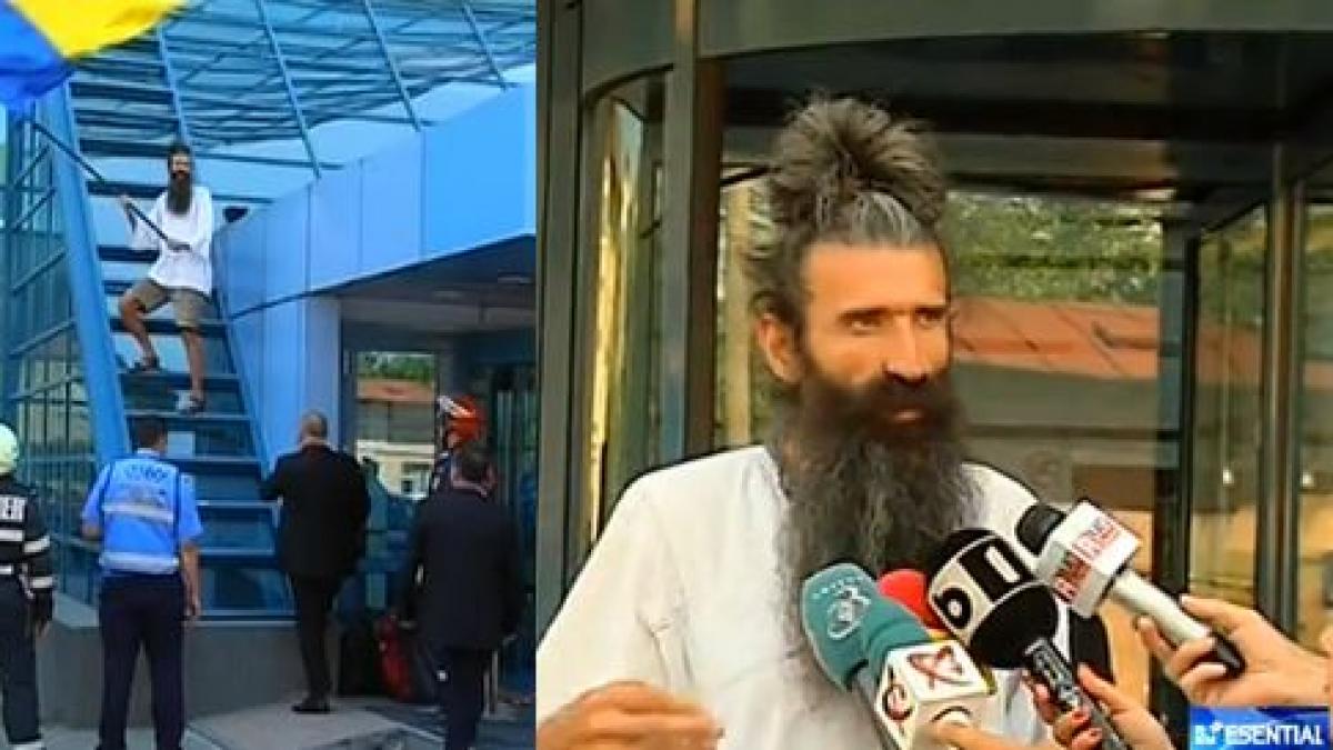 protestatarul care s a urcat pe cladirea sediului csm cere demisia liviei stanciu o sa contestam in