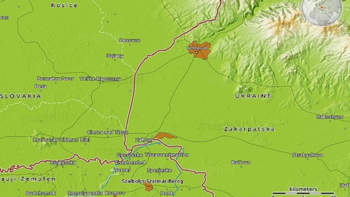 o coloana de echipamente militare a fost observata la frontiera ungariei cu ucraina