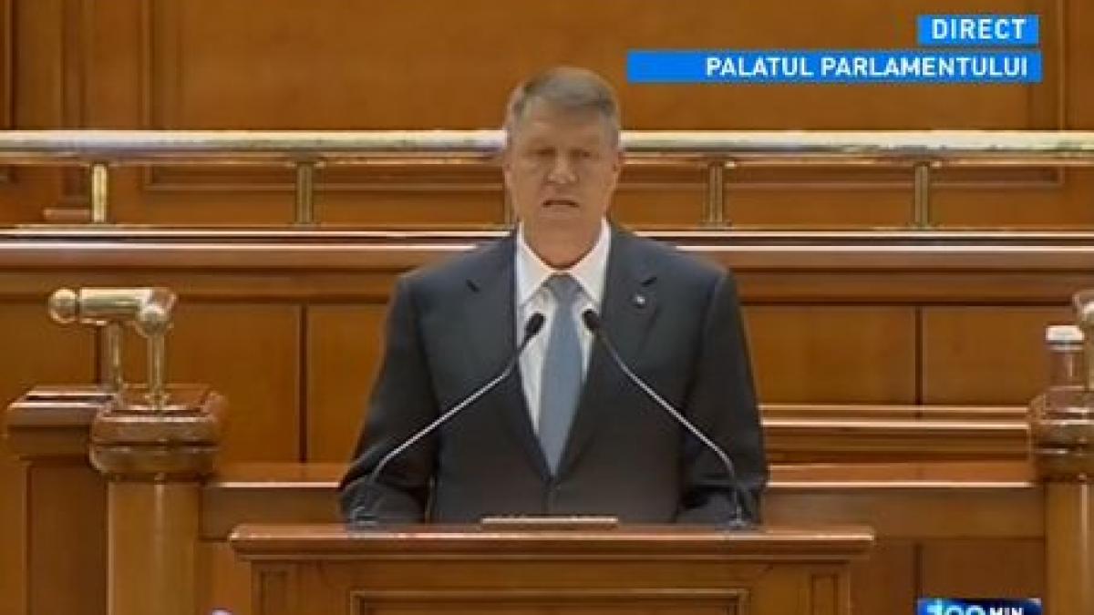 klaus iohannis in parlament strategia nationala este o declaratie pe care romania o face