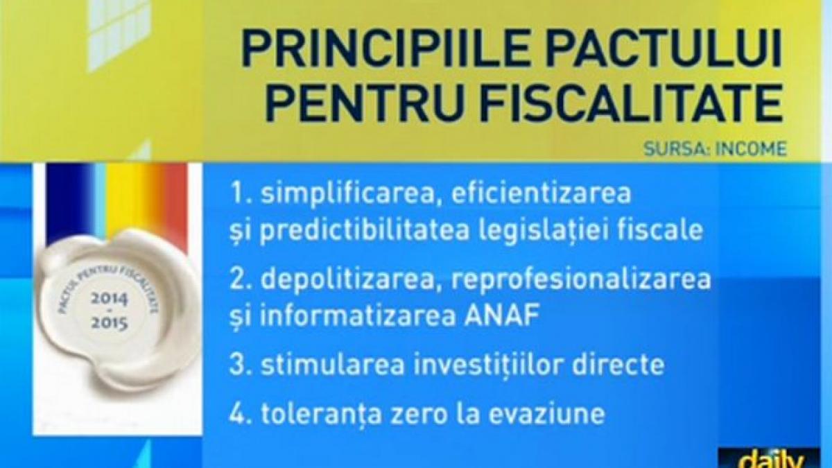 daily income pact pentru fiscalitate consens pentru romania
