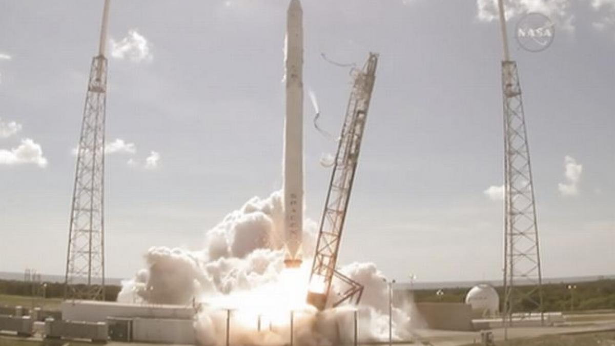 video cu explozia rachetei care trebuia sa alimenteze statia spatiala