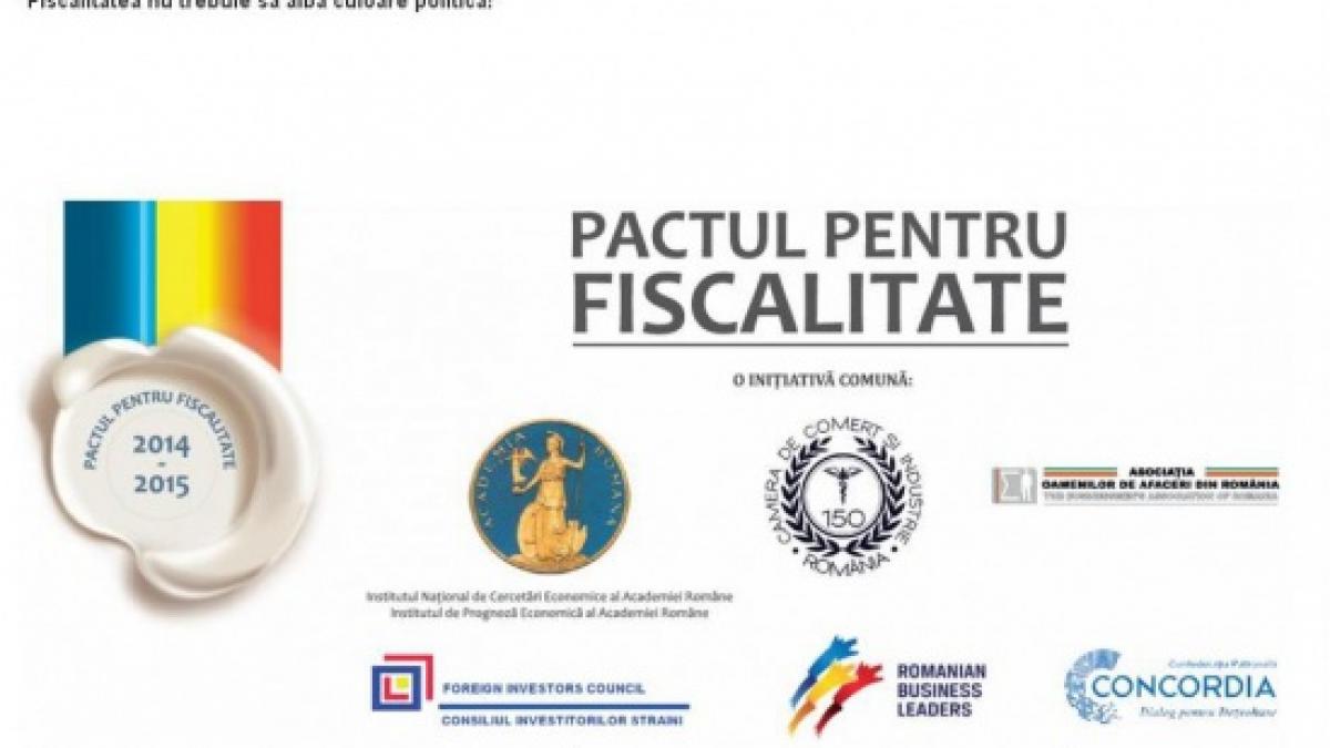 income pactul pentru fiscalitate o prima pagina a pactului pentru romania bunastarii