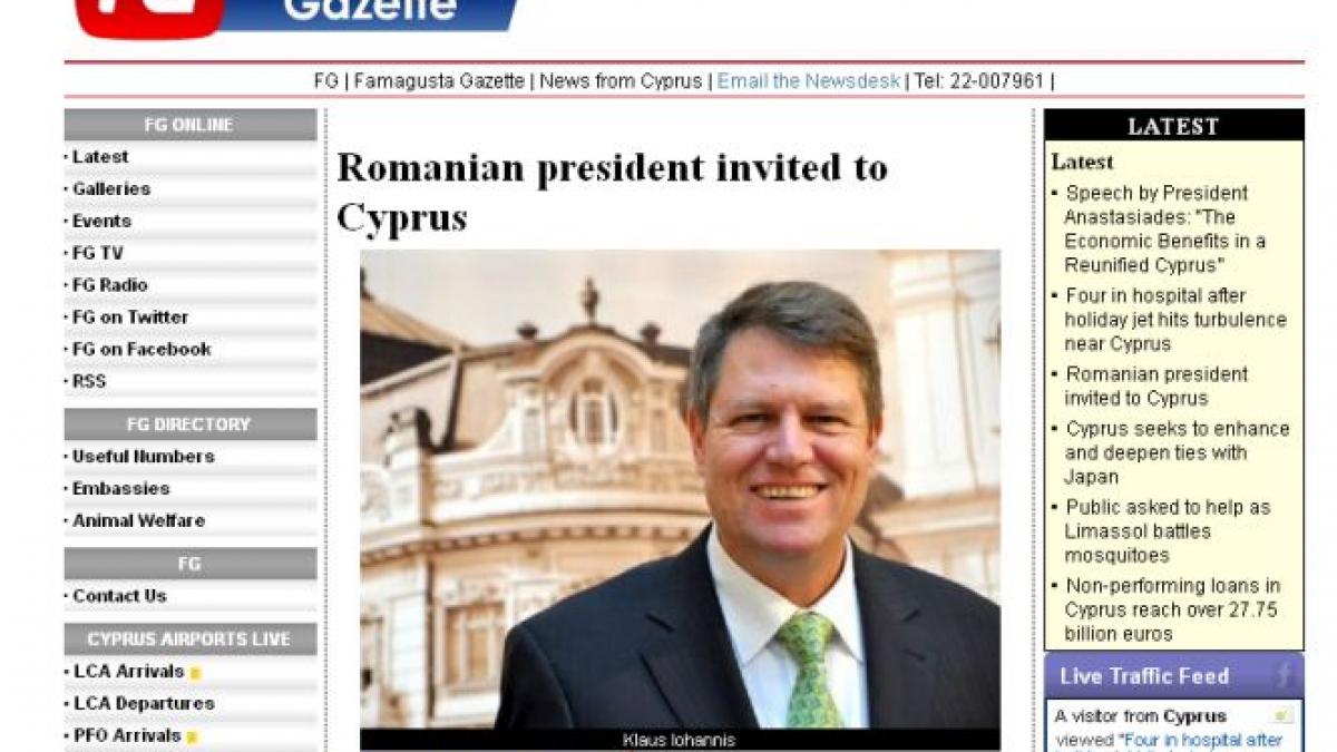 klaus iohannis invitat in cipru