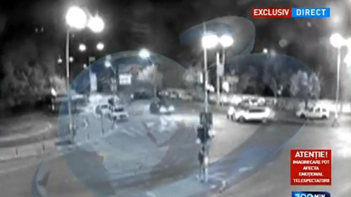 imagini cu momentul accidentului in care politistul de la rutiera a fost spulberat de turc